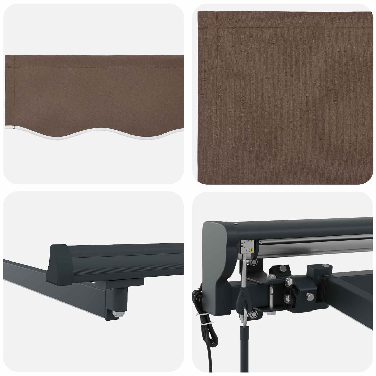 Electric Retractable Awning Taupe 4 x 2 m