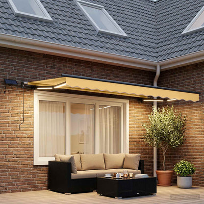 Retractable Awning Sand 300 x 250 cm Fabric and Aluminium
