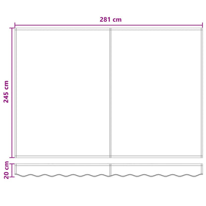 Electric Retractable Awning Light Grey and White 3 x 2.5 m