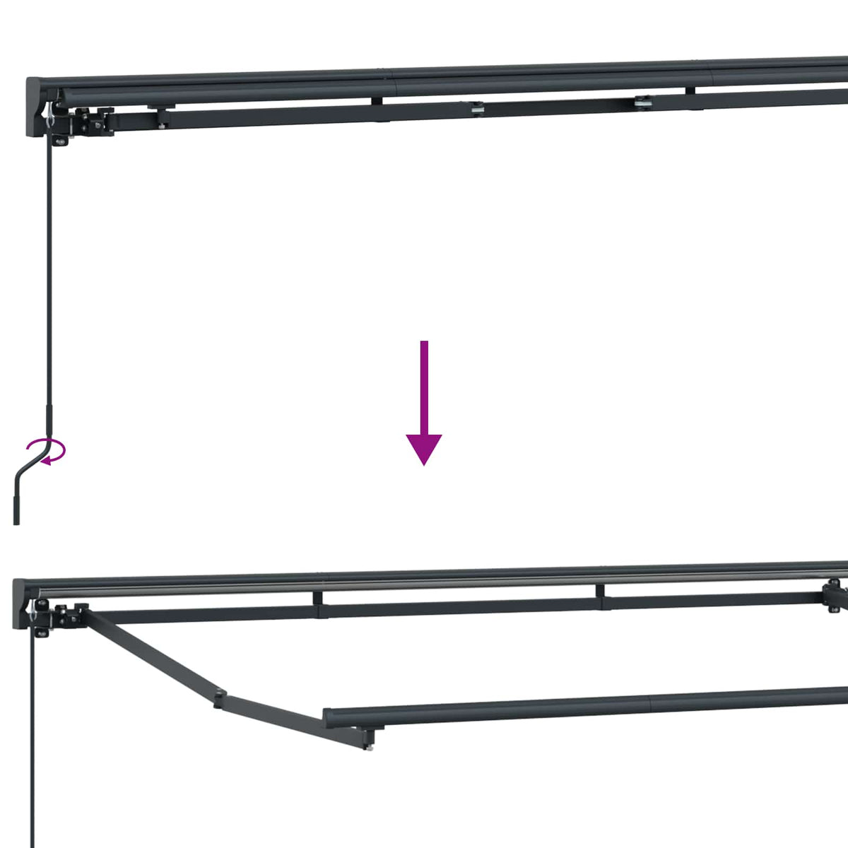 Retractable Awning Taupe 3 x 2.5 m Polyester and Aluminium
