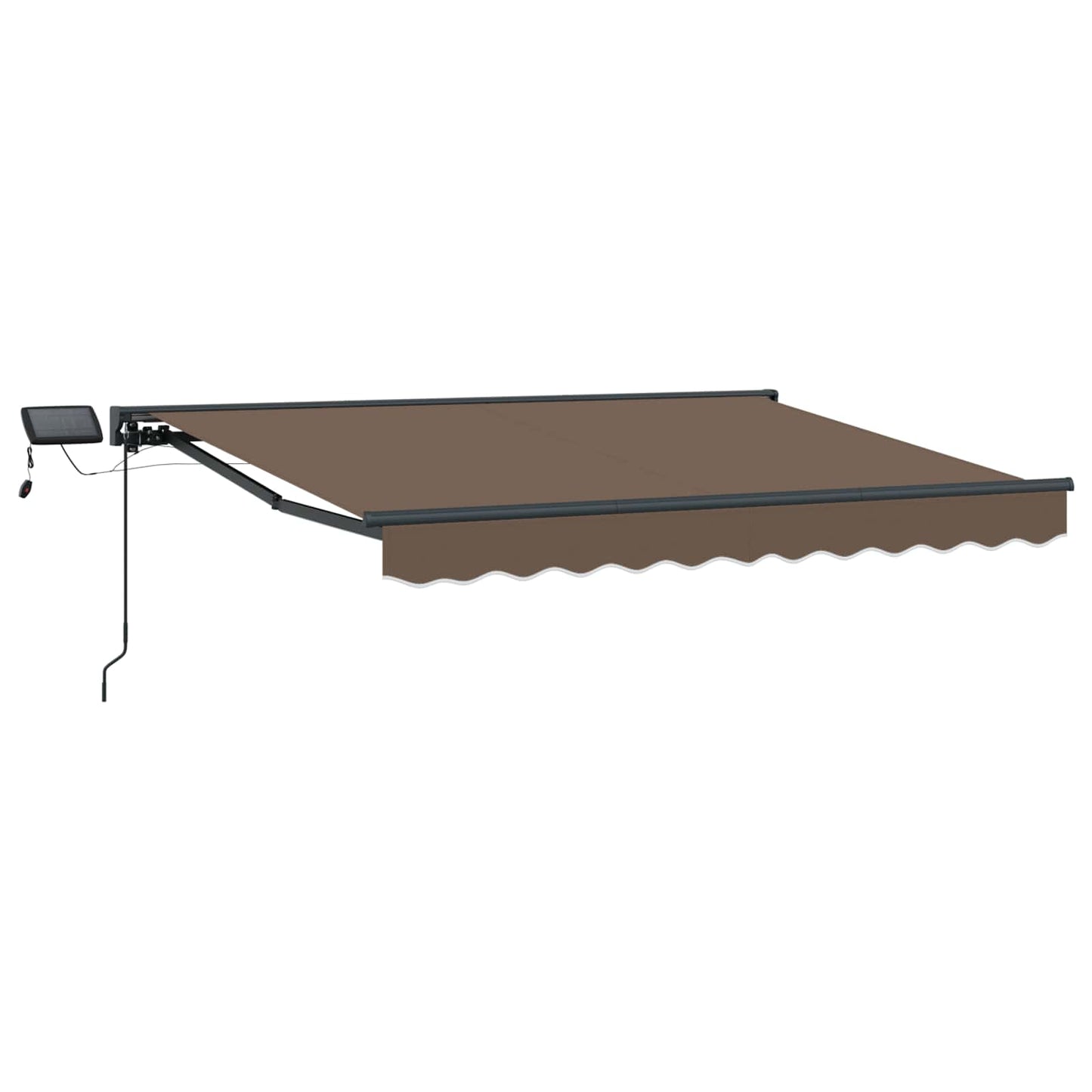 Manual Awning Frame with LEDs Taupe 3.5 x 2.5 m