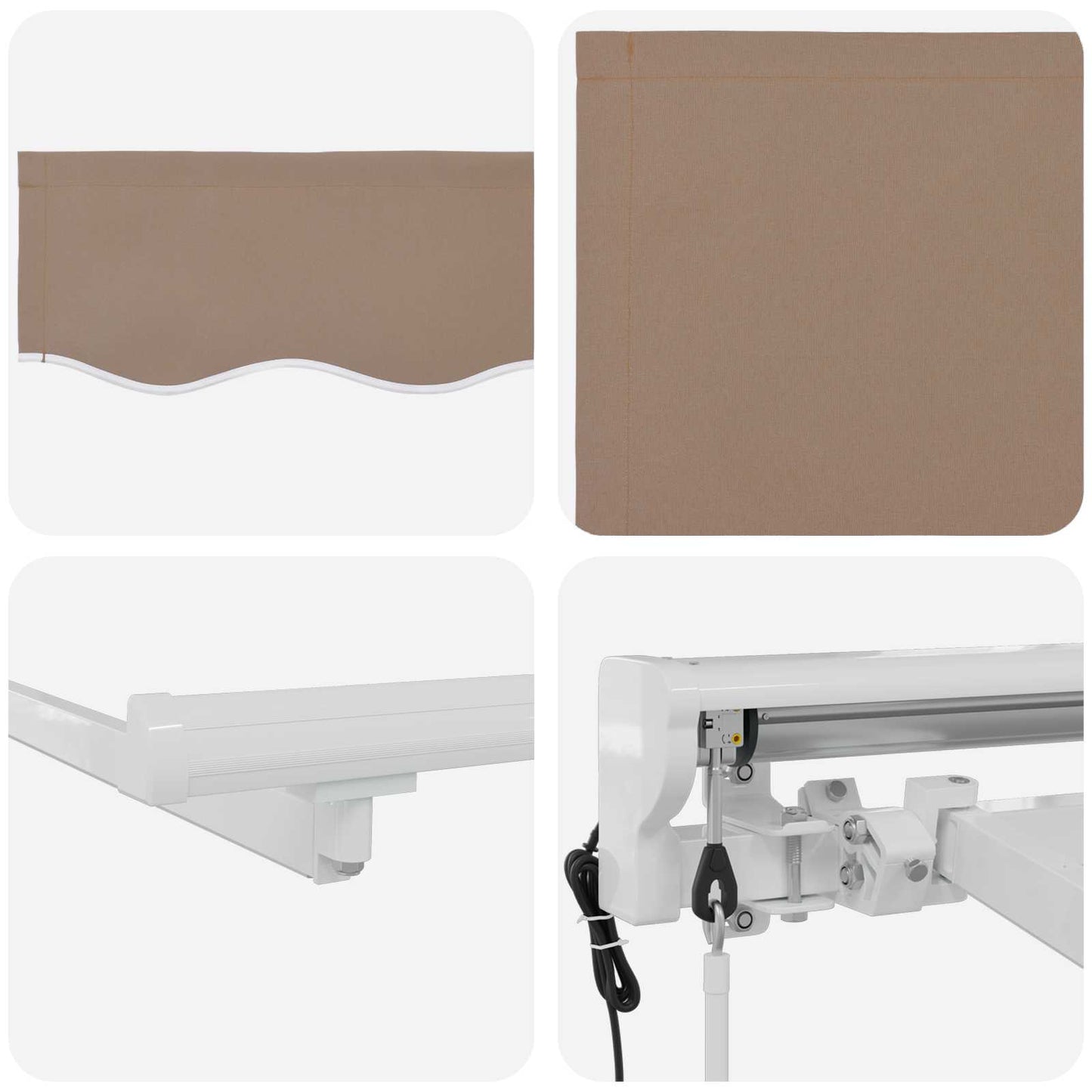 Electric Retractable Awning Taupe 4 x 3 m