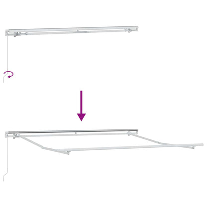 Retractable Awning Taupe 450 x 300 cm Polyester and Aluminium