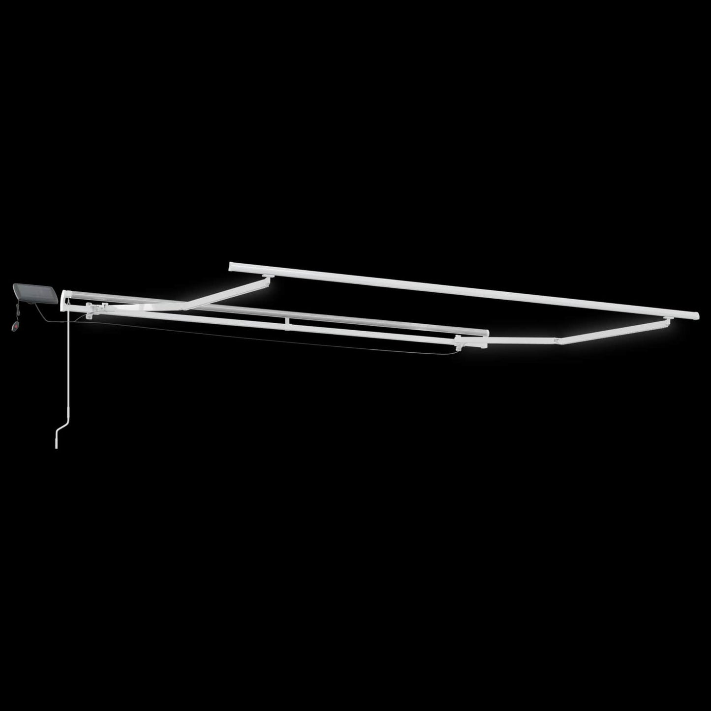 Retractable Awning Light Grey and White 450 x 300 cm