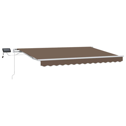 Retractable Awning Taupe 450 x 300 cm Fabric and Aluminium