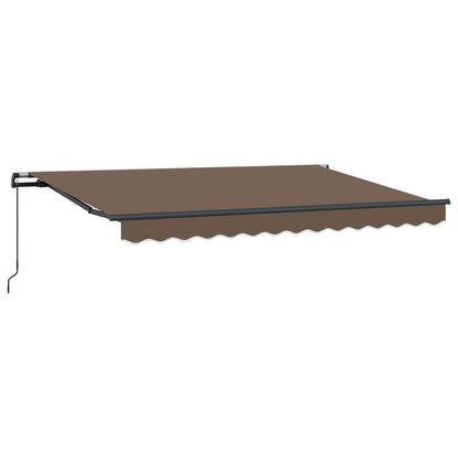 Retractable Awning Taupe 450 x 300 cm Polyester and Aluminium