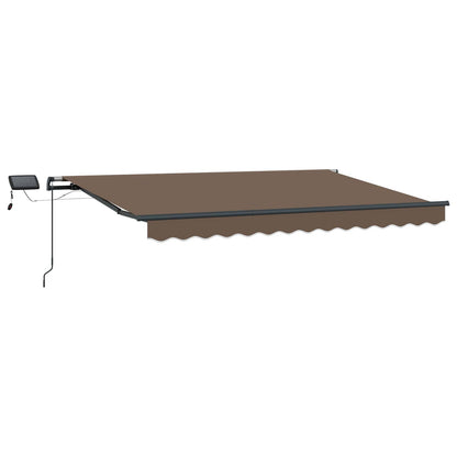 Retractable Awning Taupe 450 x 300 cm Fabric and Aluminium