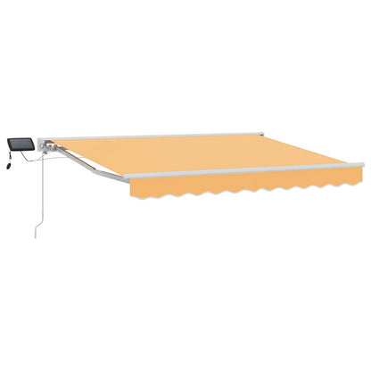 Manual Awning Frame with LEDs Sand 4.5 x 3 m