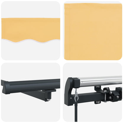Retractable Awning Sand 450 x 350 cm Polyester and Aluminium