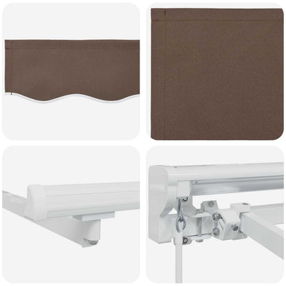 Manual Retractable Awning Taupe 4.5 x 3.5 m