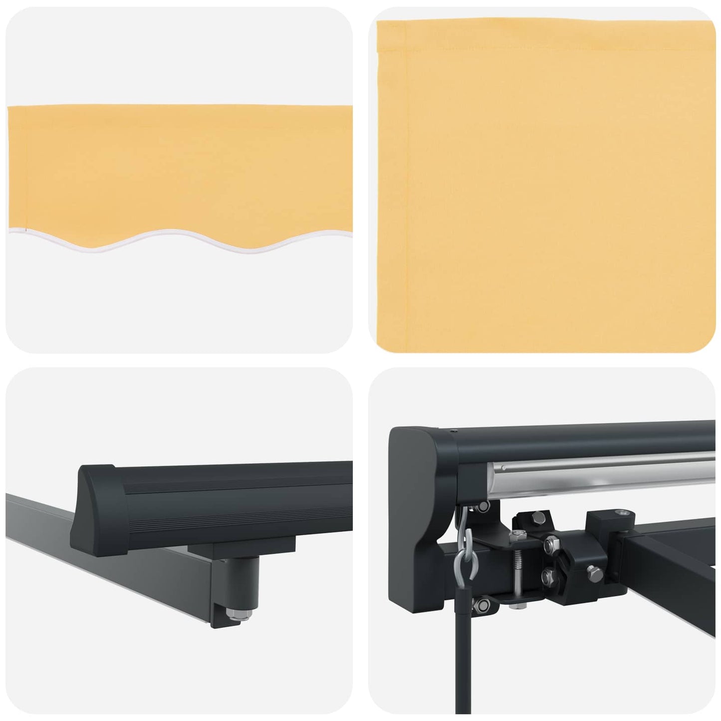 Manual Retractable Awning Sand 4.5 x 3.5 m