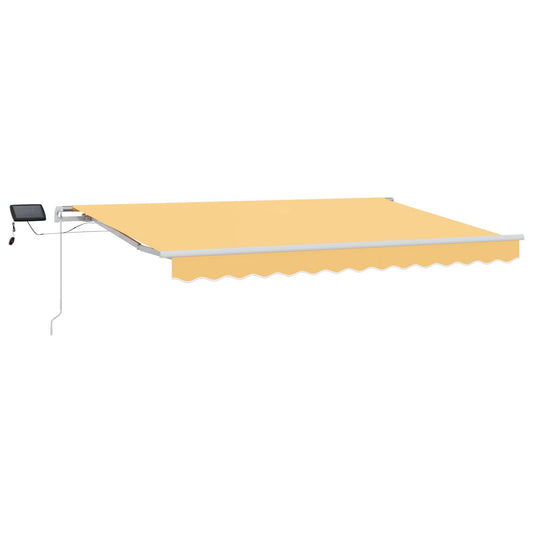 Retractable Awning Sand 500 x 300 cm Fabric and Aluminium