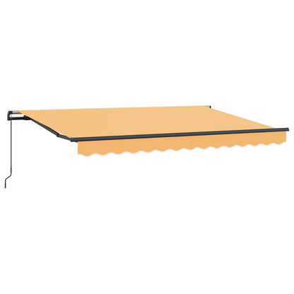 Retractable Awning Sand 500 x 300 cm Polyester and Aluminium