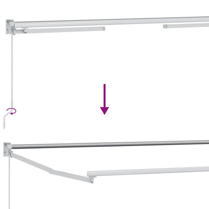 Manual Retractable Awning with LEDs Taupe