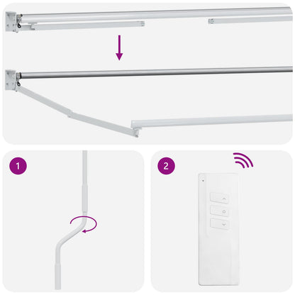 Electric Retractable Awning Taupe 5 x 3 m