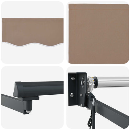 Electric Retractable Awning Taupe 5 x 3 m