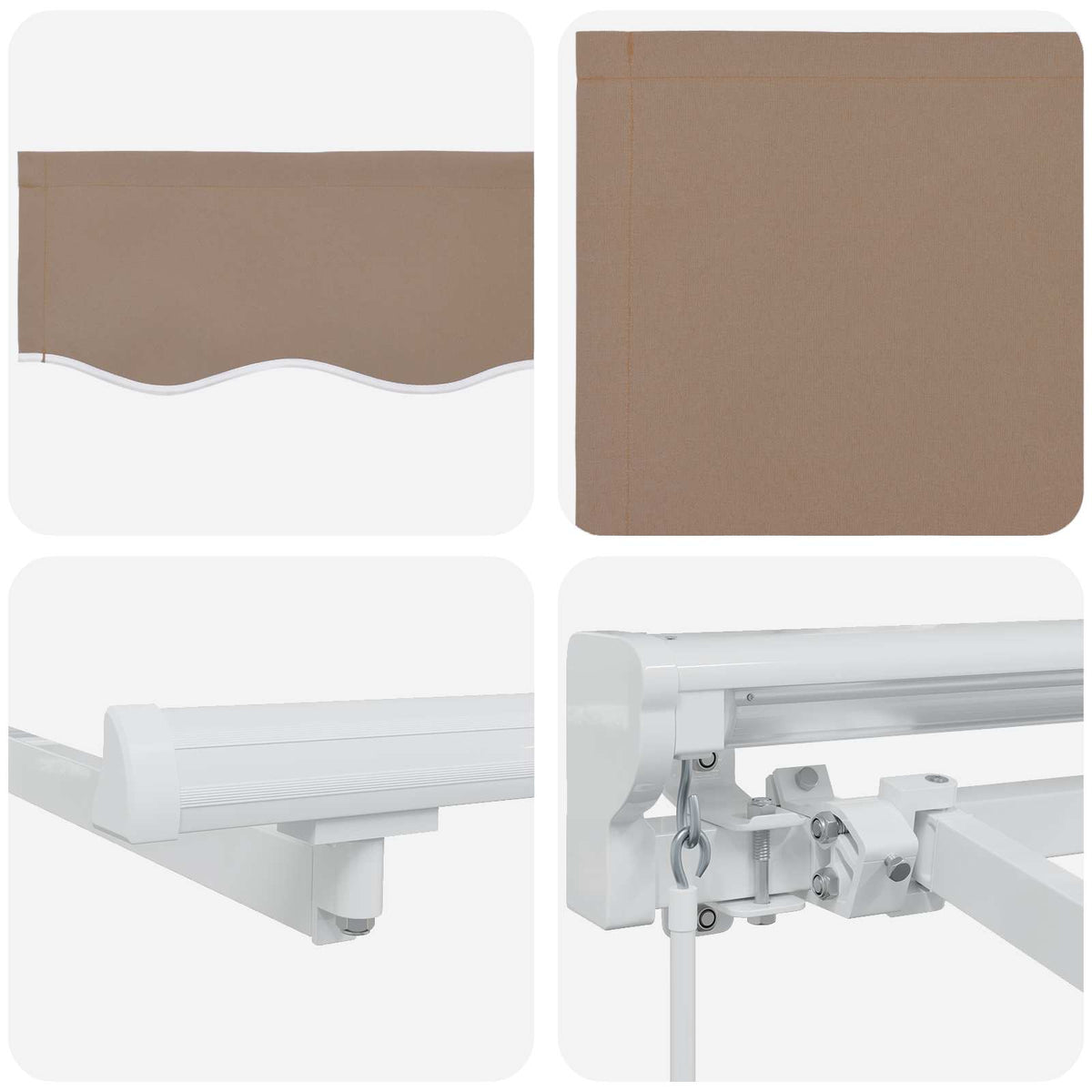 Manual Retractable Awning Taupe 5 x 3.5 m