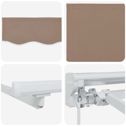 Manual Retractable Awning Taupe 5 x 3.5 m