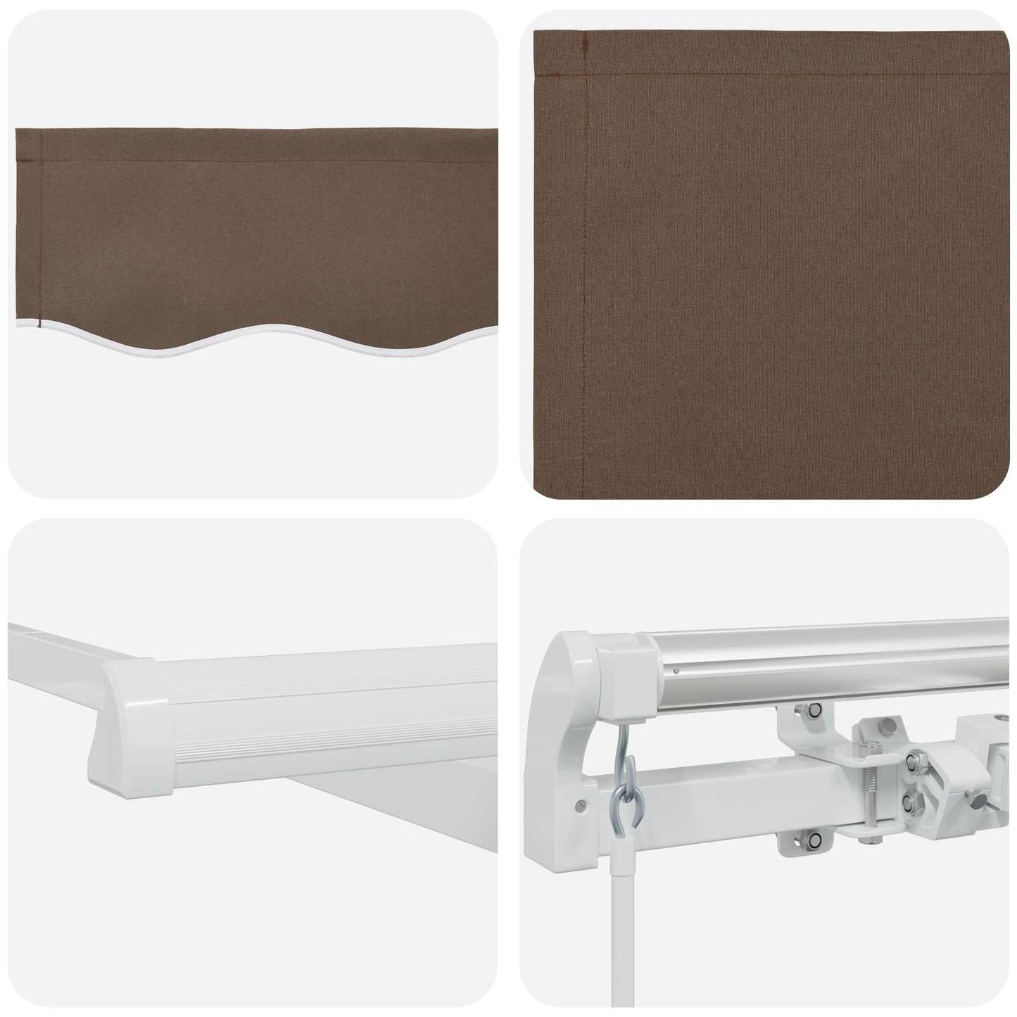 Retractable Awning Taupe 600 x 300 cm Fabric and Aluminium