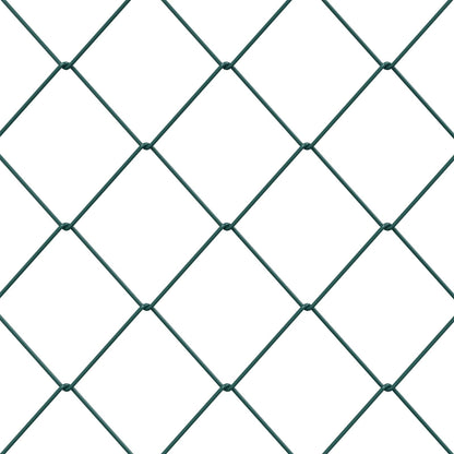 Chain Link Fence Green 2 x 10 m Steel