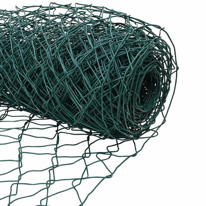 Chain Link Fence Green 2 x 10 m Steel