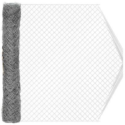 Chain Link Fence Galvanised 2 x 10 m Glass