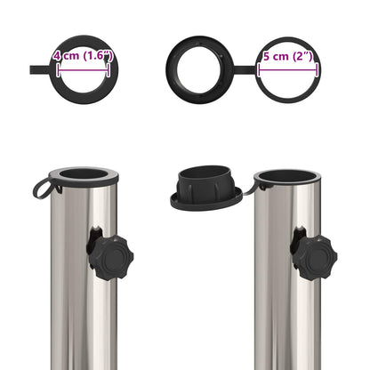 Parasol Base for 40-50 mm Pole 26.45 kg Grey for 40-50 mm Pole