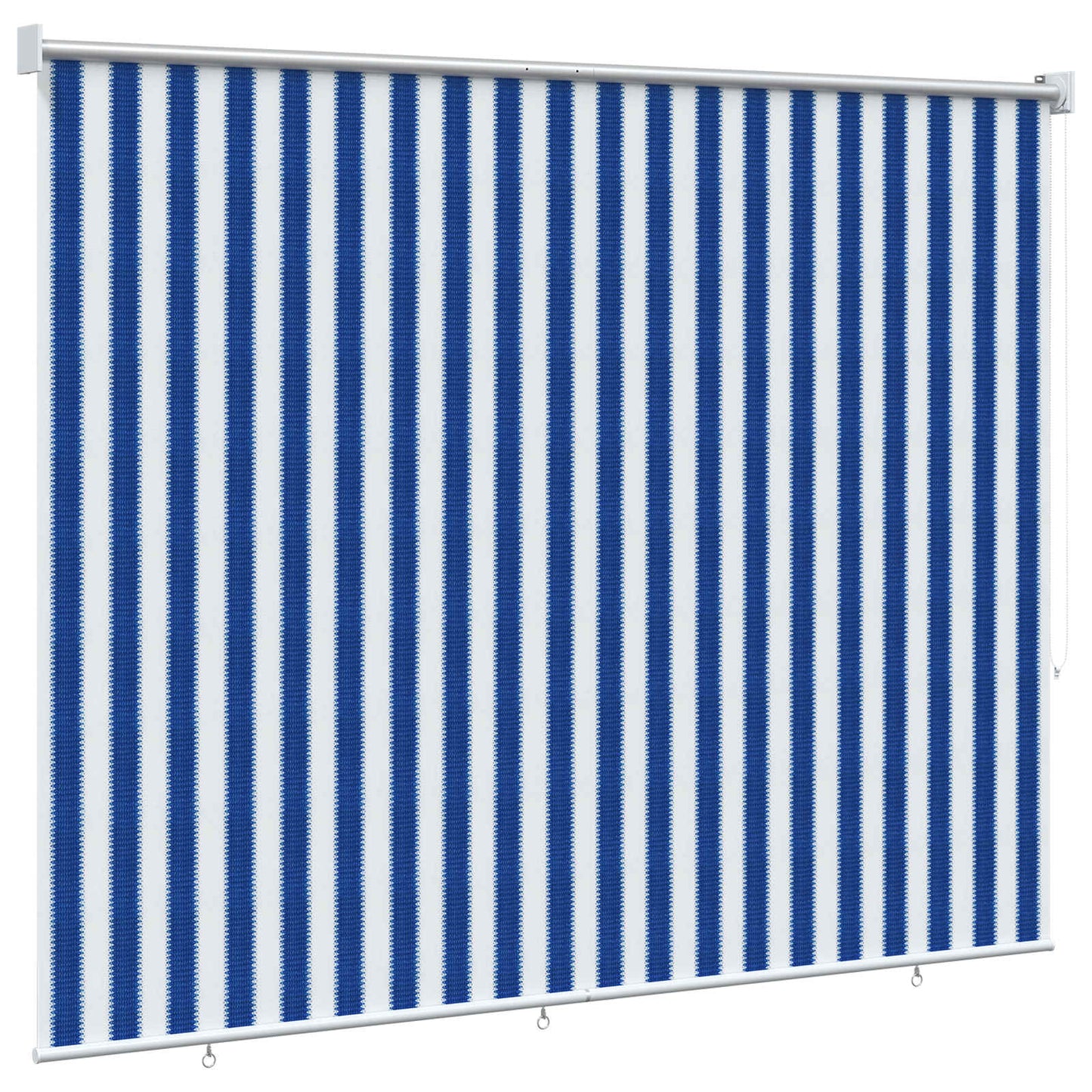 Outdoor Roller Blind 90% UV Block Blue and White Stripe HDPE