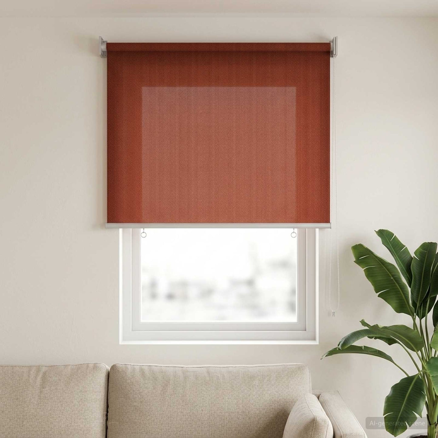 Outdoor Roller Blind 90% UV Block Terracota 60 x 140 cm HDPE