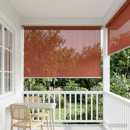 Outdoor Roller Blind 90% UV Block Terracota 160 x 140 cm HDPE