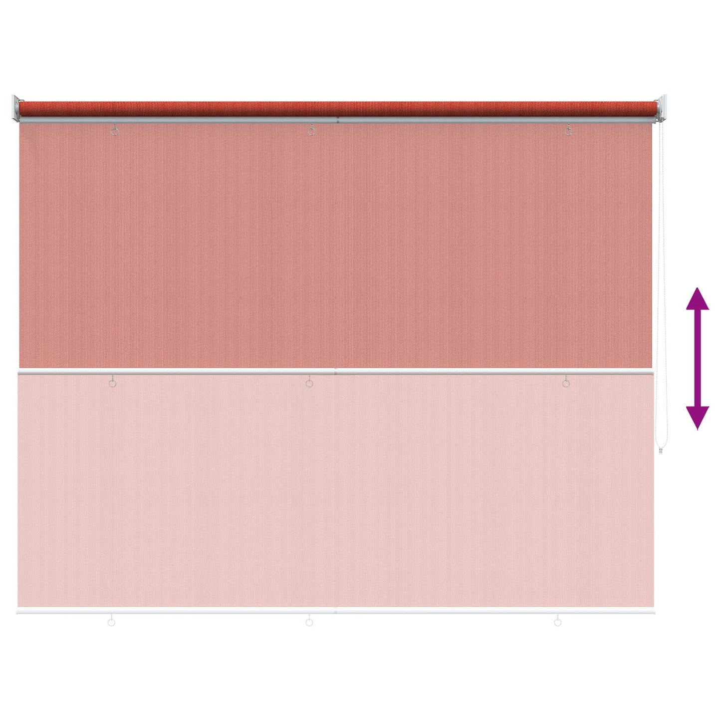 Outdoor Roller Blind 90% UV Block Terracota 160 x 140 cm HDPE