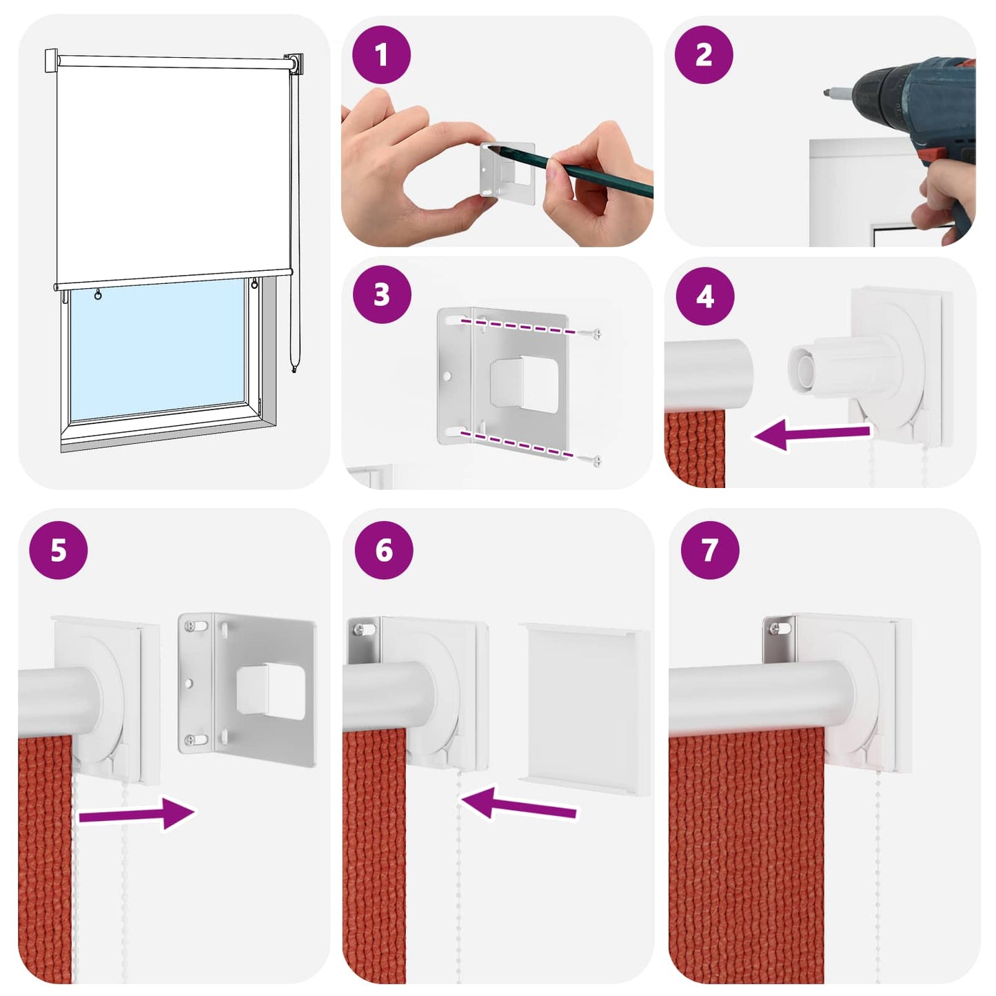 Outdoor Roller Blind 90% UV Block Terracota 200 x 140 cm HDPE