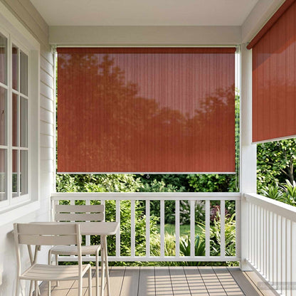 Outdoor Roller Blind 90% UV Block Terracota 300 x 140 cm HDPE