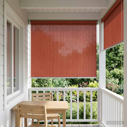 Outdoor Roller Blind 90% UV Block Terracota 100 x 230 cm HDPE