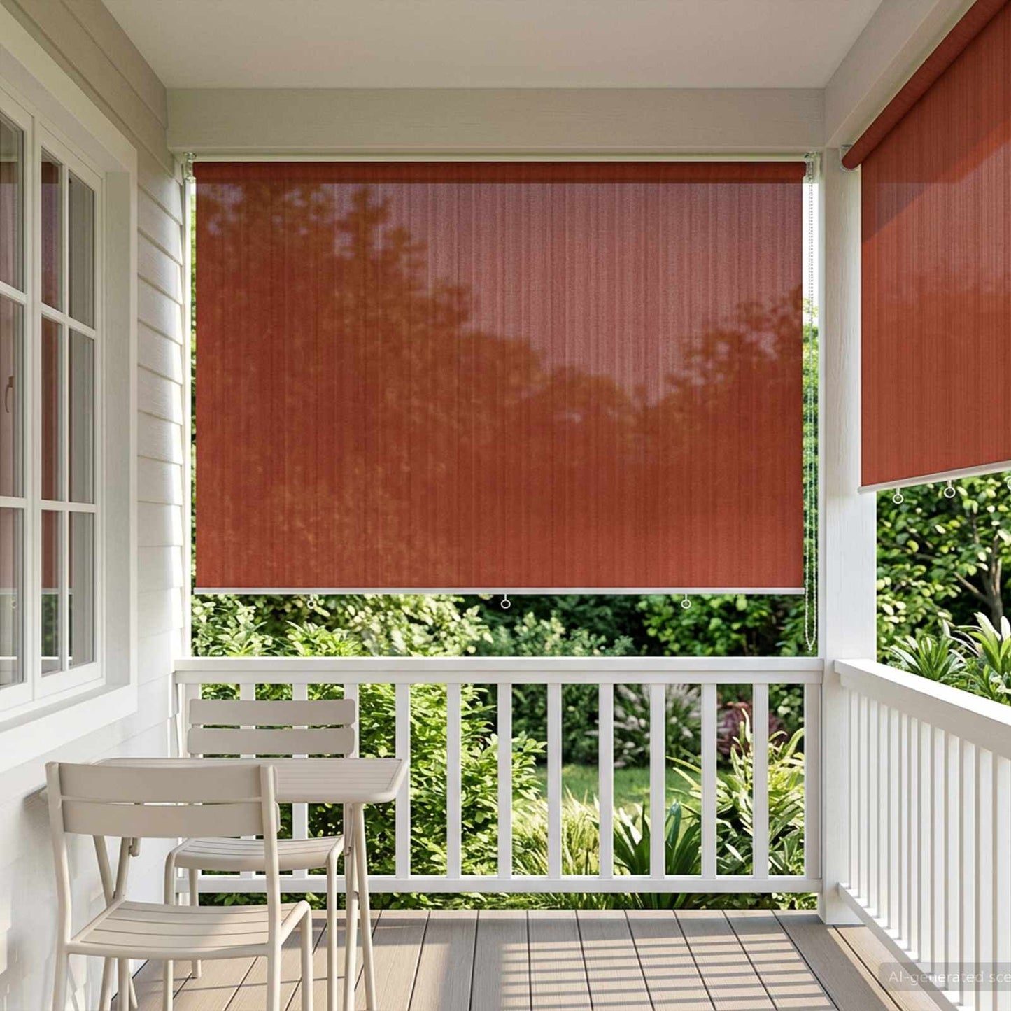Outdoor Roller Blind 90% UV Block Terracota 400 x 230 cm HDPE