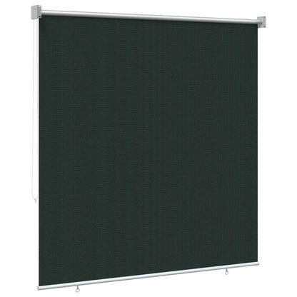 Outdoor Roller Blind 90% UV Block Dark Green 140 x 140 cm HDPE