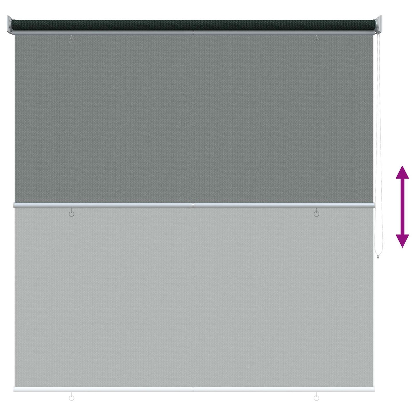 Outdoor Roller Blind 90% UV Block Dark Green 140 x 140 cm HDPE