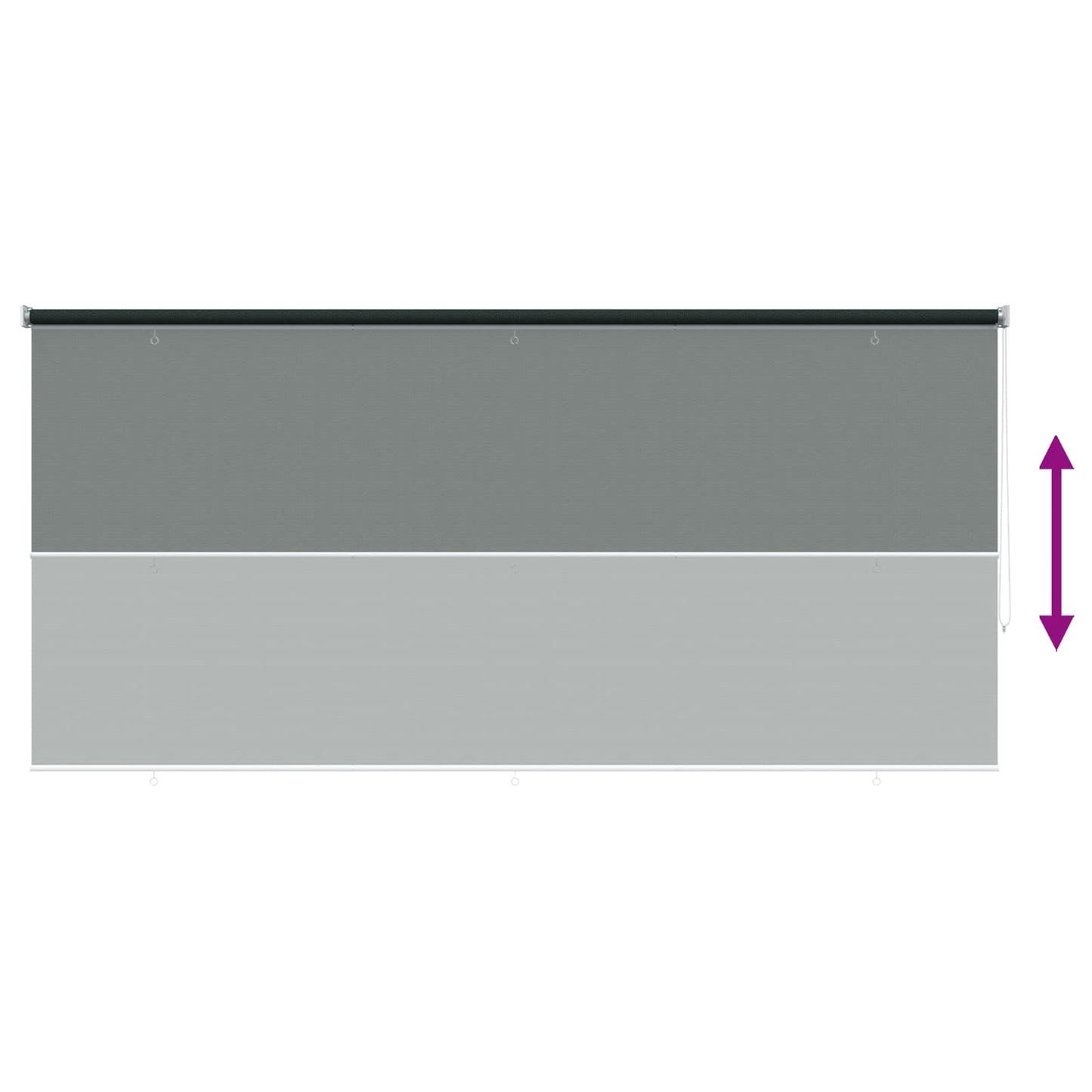 Outdoor Roller Blind 90% UV Block Dark Green 400 x 140 cm HDPE