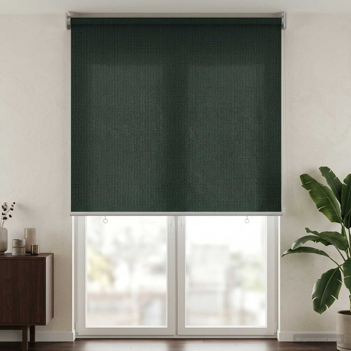 Outdoor Roller Blind 90% UV Block Dark Green 160 x 230 cm HDPE
