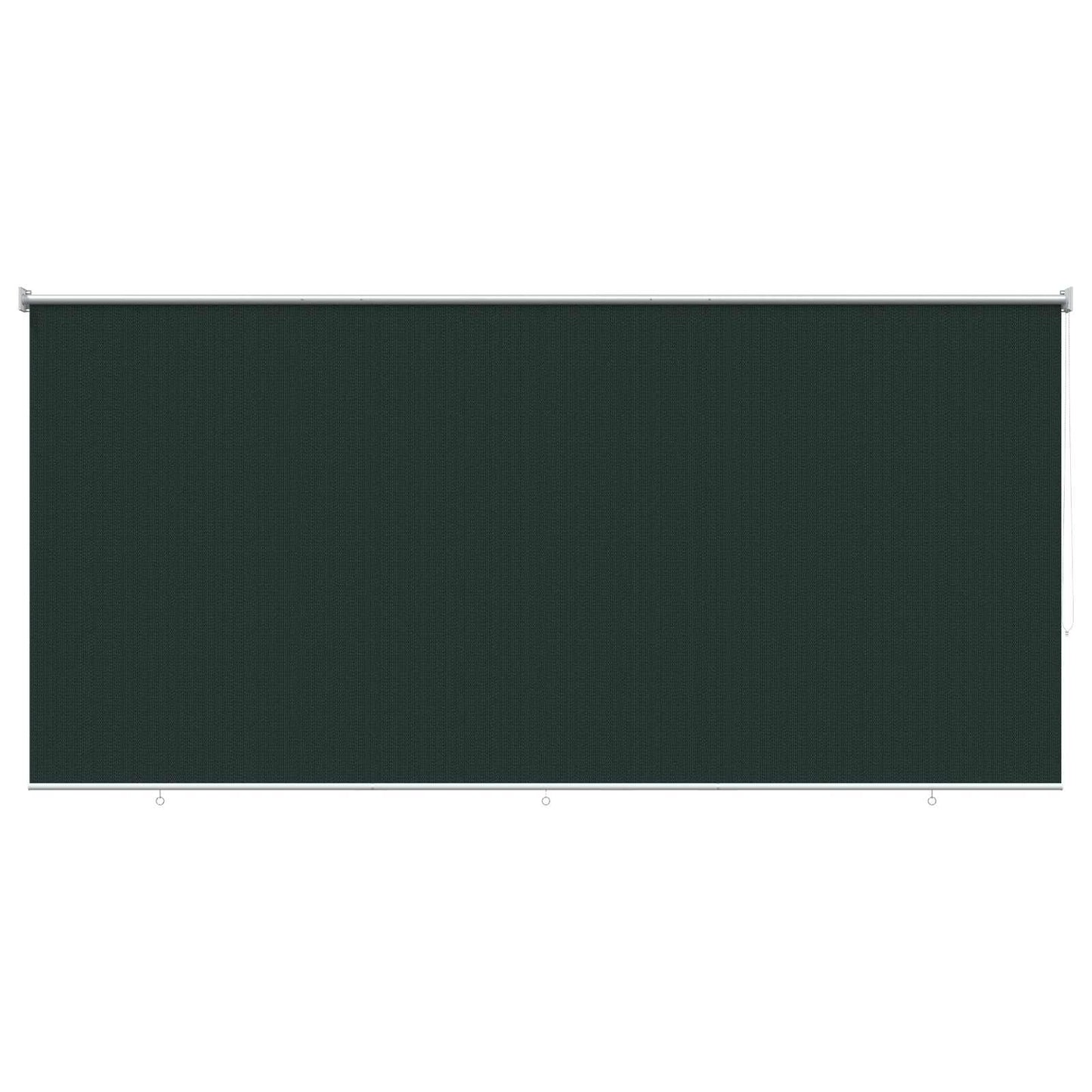 Outdoor Roller Blind 90% UV Block Dark Green 350 x 230 cm HDPE