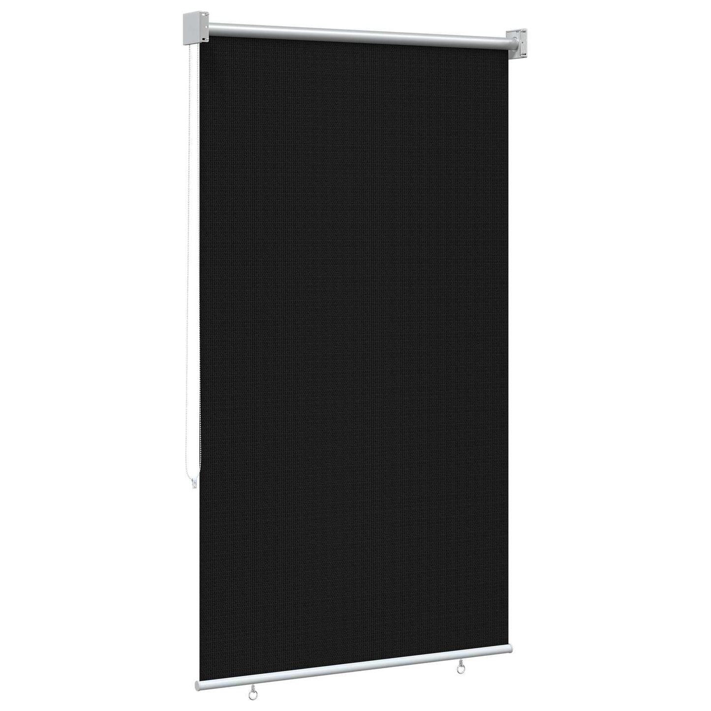 Outdoor Roller Blind 90% UV Block Black 80 x 140 cm HDPE