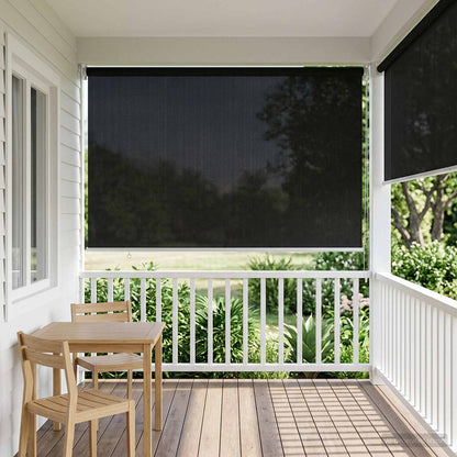 Outdoor Roller Blind 90% UV Block Black 80 x 230 cm HDPE
