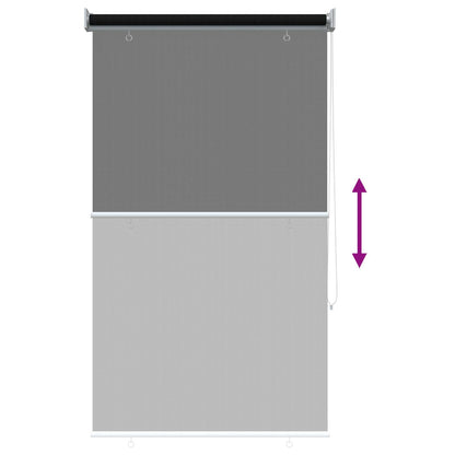 Outdoor Roller Blind 90% UV Block Black 80 x 230 cm HDPE