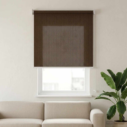 Outdoor Roller Blind 90% UV Block Brown 60 x 140 cm HDPE
