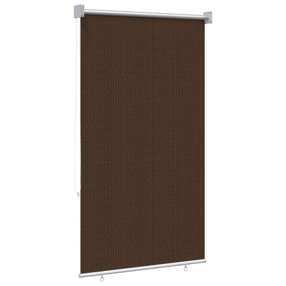 Outdoor Roller Blind 90% UV Block Brown 60 x 140 cm HDPE