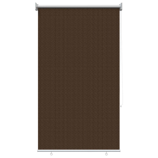 Outdoor Roller Blind 90% UV Block Brown 60 x 140 cm HDPE