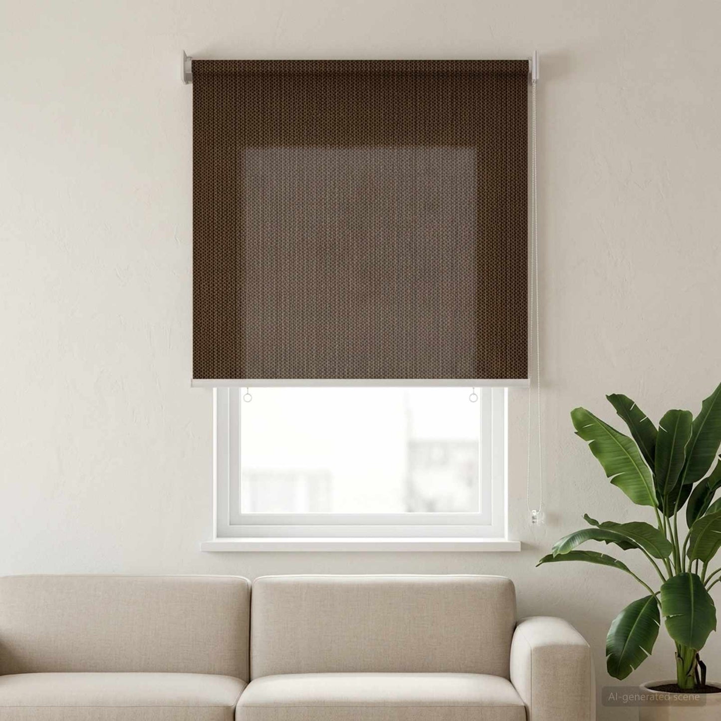 Outdoor Roller Blind 90% UV Block Brown 80 x 140 cm HDPE