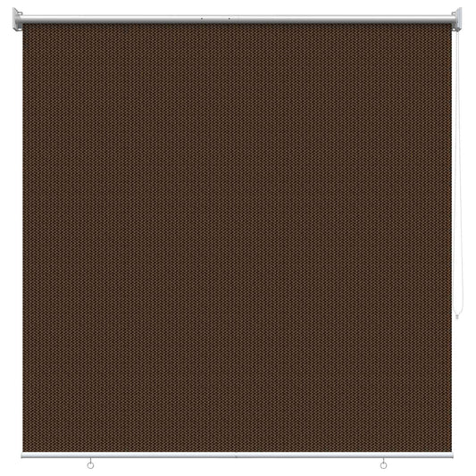 Outdoor Roller Blind 90% UV Block Brown 140 x 140 cm HDPE