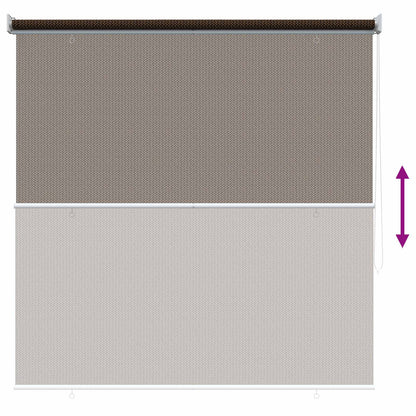 Outdoor Roller Blind 90% UV Block Brown 120 x 230 cm HDPE