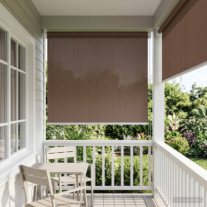 Outdoor Roller Blind 90% UV Block Taupe 80 x 140 cm HDPE